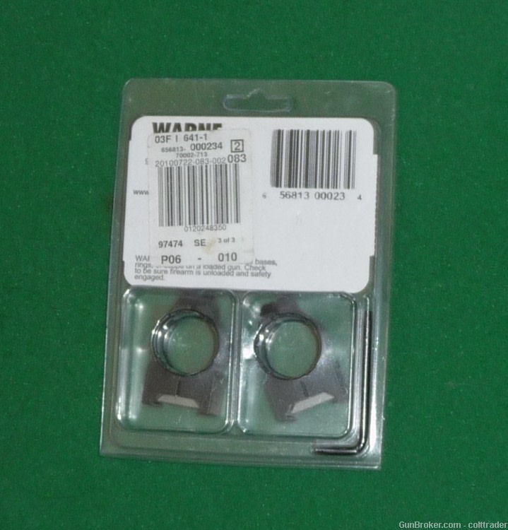 Warne Steel 1 inch Scope Rings-img-1