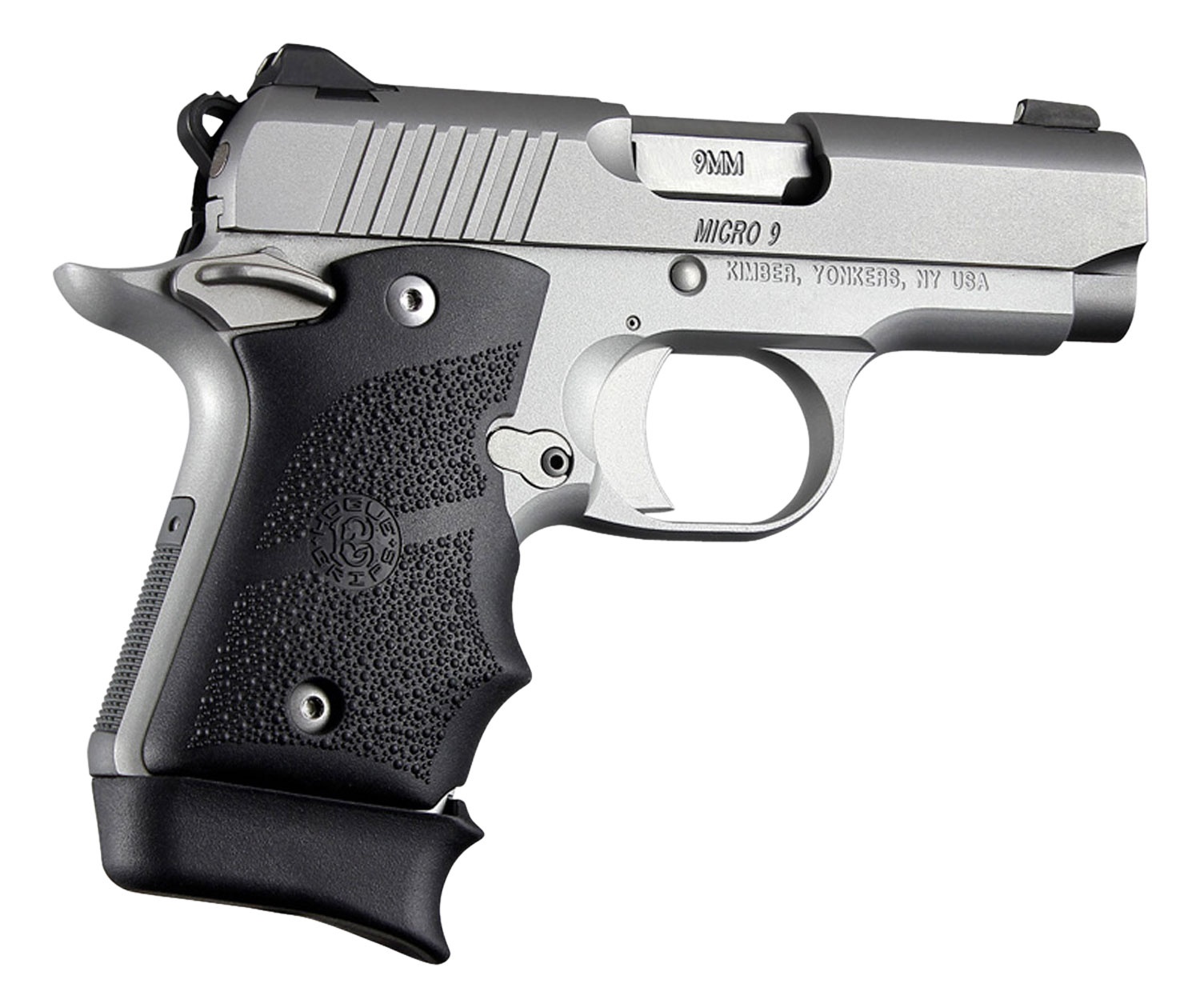 Hogue 39080 Rubber Grip for Kimber Micro 9 - Cobblestone Black-img-0