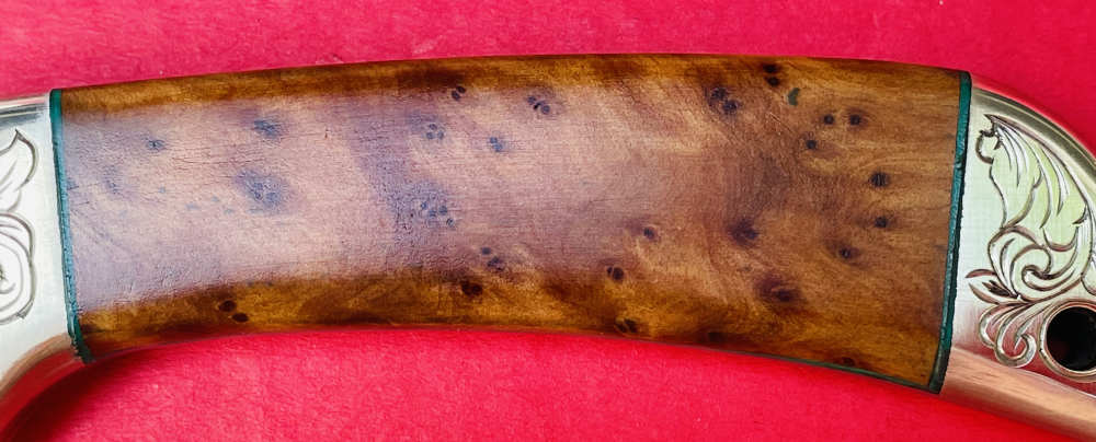 Augie LoPrinzi Master Engraved Hand Made Thuya Burl Hunter Knife -img-11