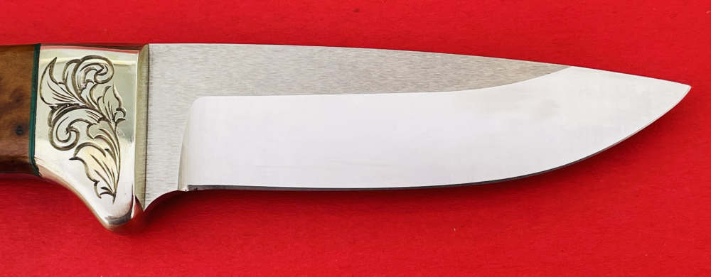 Augie LoPrinzi Master Engraved Hand Made Thuya Burl Hunter Knife -img-25