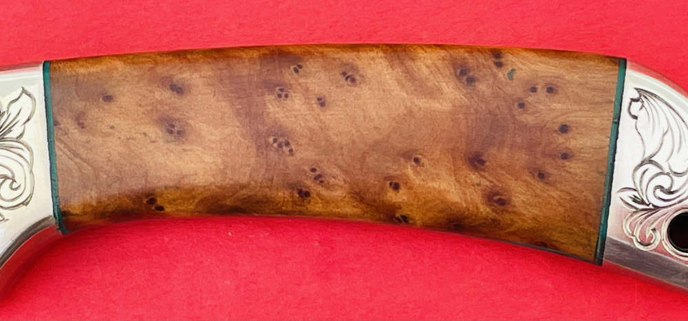 Augie LoPrinzi Master Engraved Hand Made Thuya Burl Hunter Knife -img-28