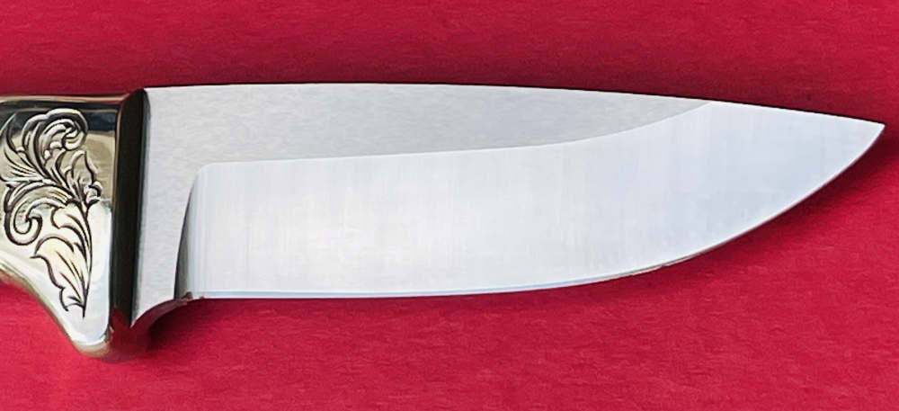 Augie LoPrinzi Master Engraved Hand Made Thuya Burl Hunter Knife -img-8