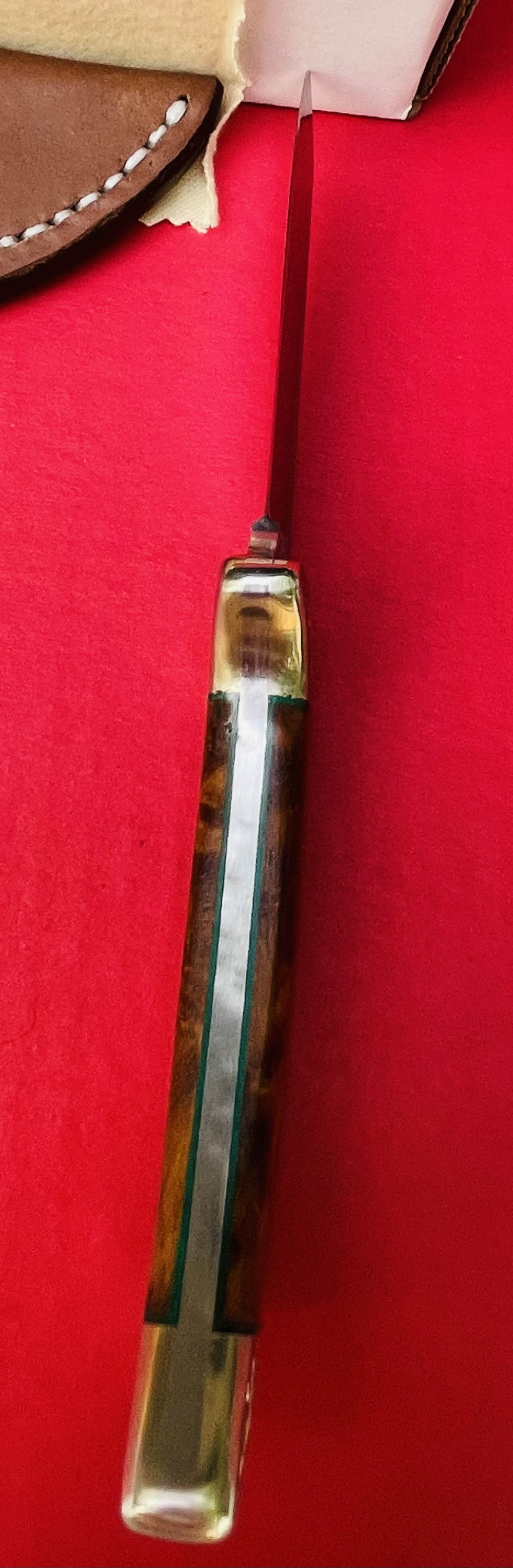 Augie LoPrinzi Master Engraved Hand Made Thuya Burl Hunter Knife -img-15