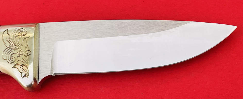 Augie LoPrinzi Hand Made Master Engraved Hunter Tiger Maple Knife -img-26
