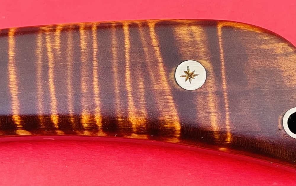 Augie LoPrinzi Hand Made Master Engraved Hunter Tiger Maple Knife -img-28