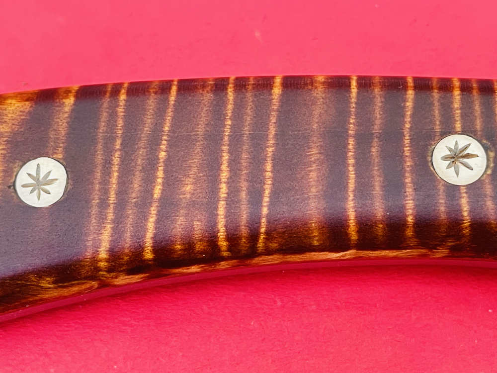 Augie LoPrinzi Hand Made Master Engraved Hunter Tiger Maple Knife -img-21