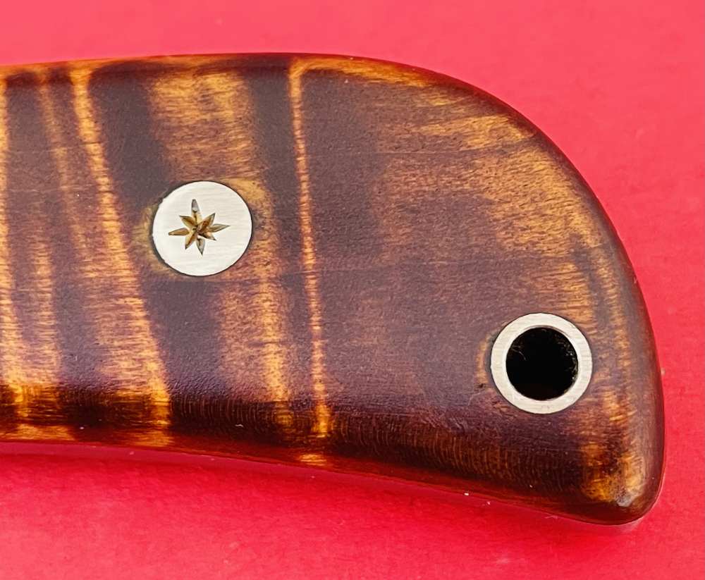Augie LoPrinzi Hand Made Master Engraved Hunter Tiger Maple Knife -img-27