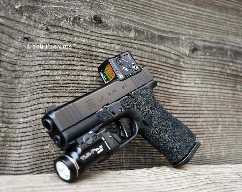 Glock 43x MOS A-CUT 9mm W/ Aimpoint COA Triarc Stipple TLR-7 HL-X APEX -img-4