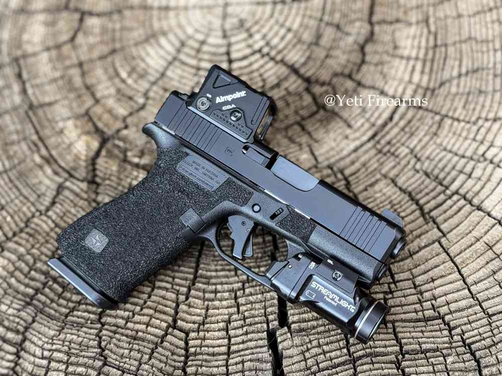 Glock 43x MOS A-CUT 9mm W/ Aimpoint COA Triarc Stipple TLR-7 HL-X APEX -img-3