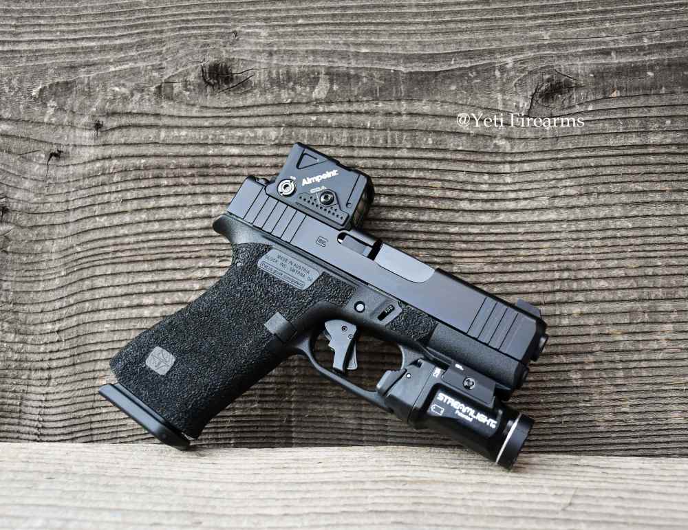 Glock 43x MOS A-CUT 9mm W/ Aimpoint COA Triarc Stipple TLR-7 HL-X APEX -img-7