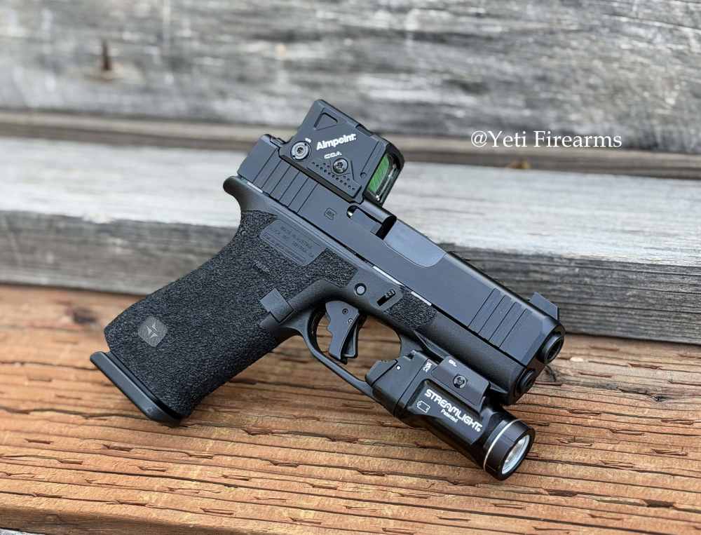Glock 43x MOS A-CUT 9mm W/ Aimpoint COA Triarc Stipple TLR-7 HL-X APEX -img-1