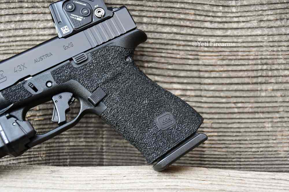 Glock 43x MOS A-CUT 9mm W/ Aimpoint COA Triarc Stipple TLR-7 HL-X APEX -img-11