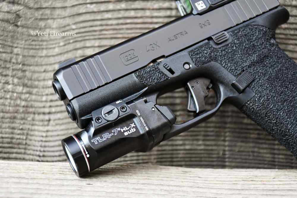 Glock 43x MOS A-CUT 9mm W/ Aimpoint COA Triarc Stipple TLR-7 HL-X APEX -img-8