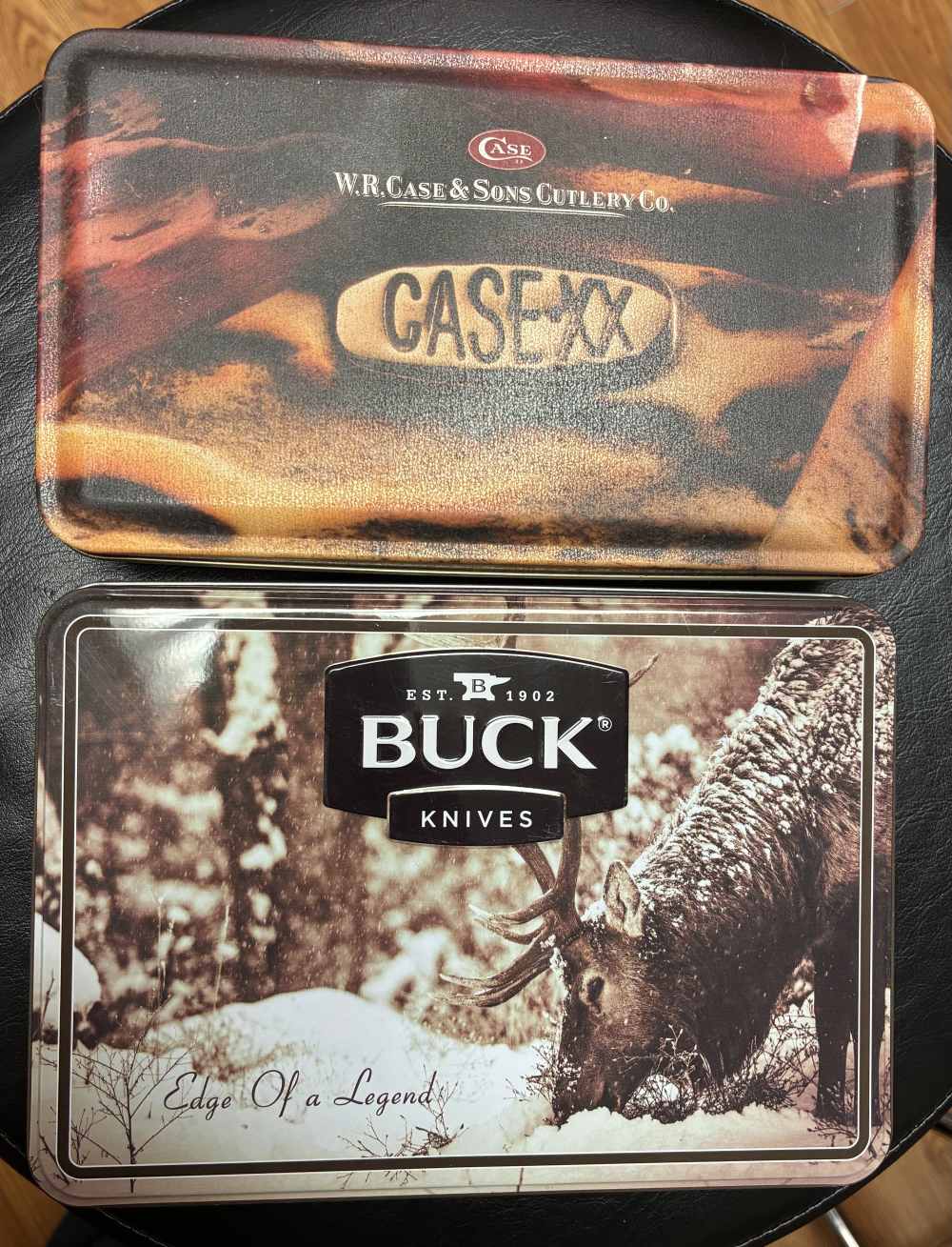 CASE & BUCK knife tins Empty -img-0