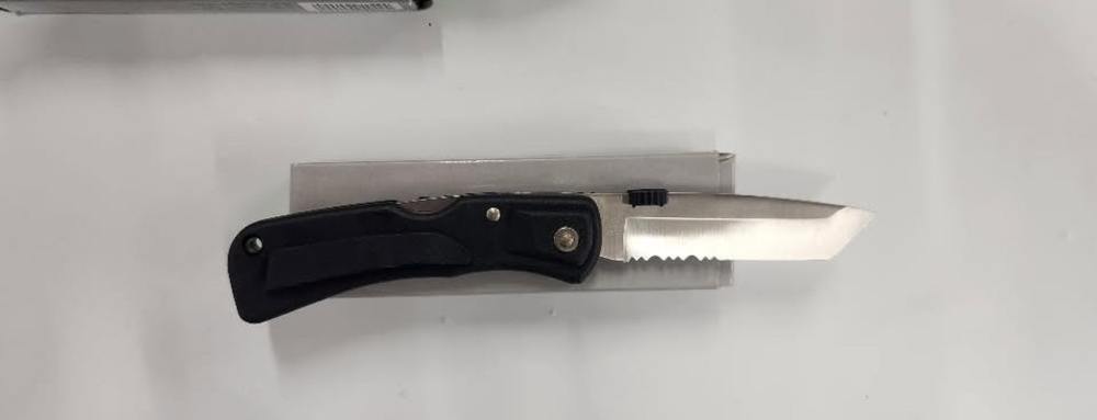 LOT OF TWO:  Maxam Black Police Task Force Liner Lock Knives-img-5