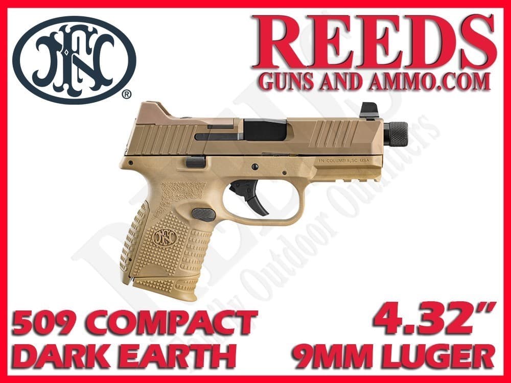 FN 509 OR Tactical Compact Dark Earth Threaded NTS 9mm 4.32in 66-100780-img-0
