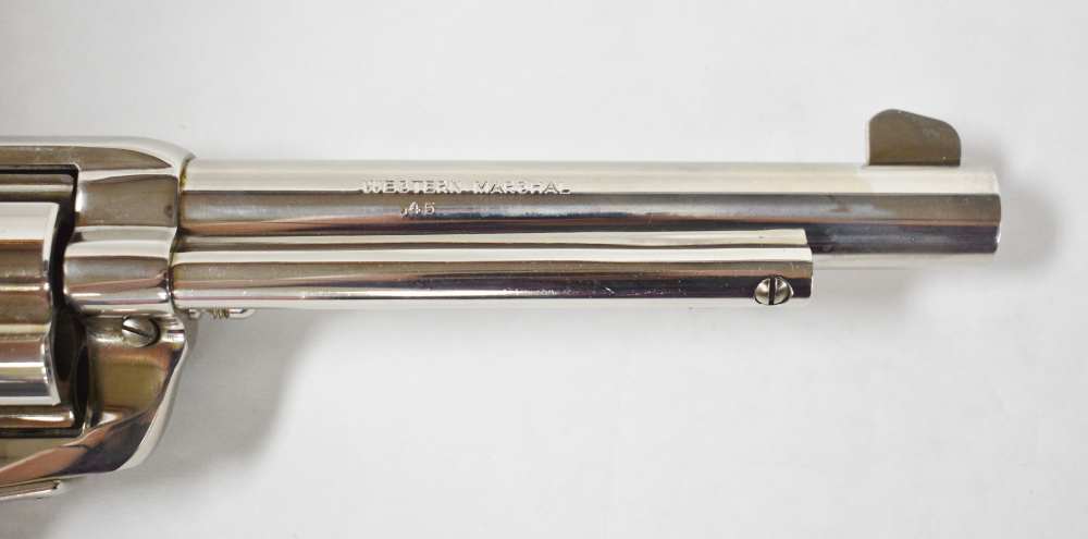 SEQUENTIAL HAWES WESTERN MARSHALL .45 COLT 6" SAA PENNY NICKEL SALE 45LC NR-img-5