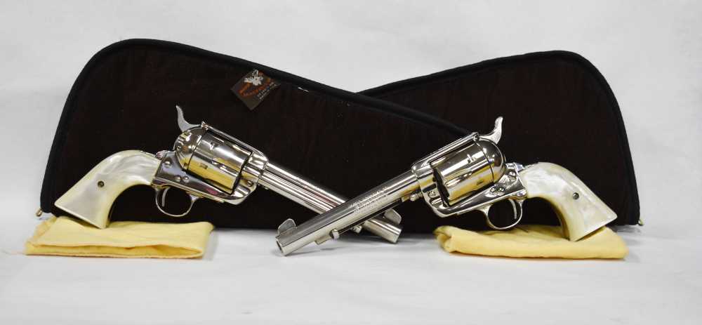 SEQUENTIAL HAWES WESTERN MARSHALL .45 COLT 6" SAA PENNY NICKEL SALE 45LC NR-img-0