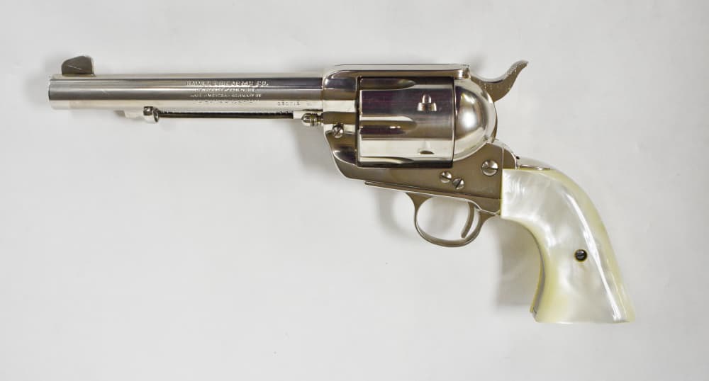 SEQUENTIAL HAWES WESTERN MARSHALL .45 COLT 6" SAA PENNY NICKEL SALE 45LC NR-img-2