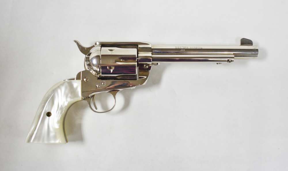 SEQUENTIAL HAWES WESTERN MARSHALL .45 COLT 6" SAA PENNY NICKEL SALE 45LC NR-img-6