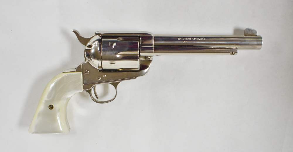 SEQUENTIAL HAWES WESTERN MARSHALL .45 COLT 6" SAA PENNY NICKEL SALE 45LC NR-img-1