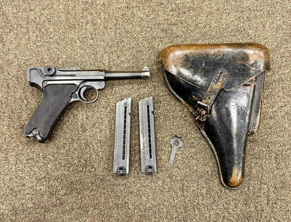 1941 Mauser byf 41 P.08 P08 Luger Black Widow 9mm All Matching Mags Holster-img-0