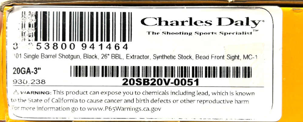 Factory New Charles Daly 101 20 Ga Shotgun No Reserve!-img-8
