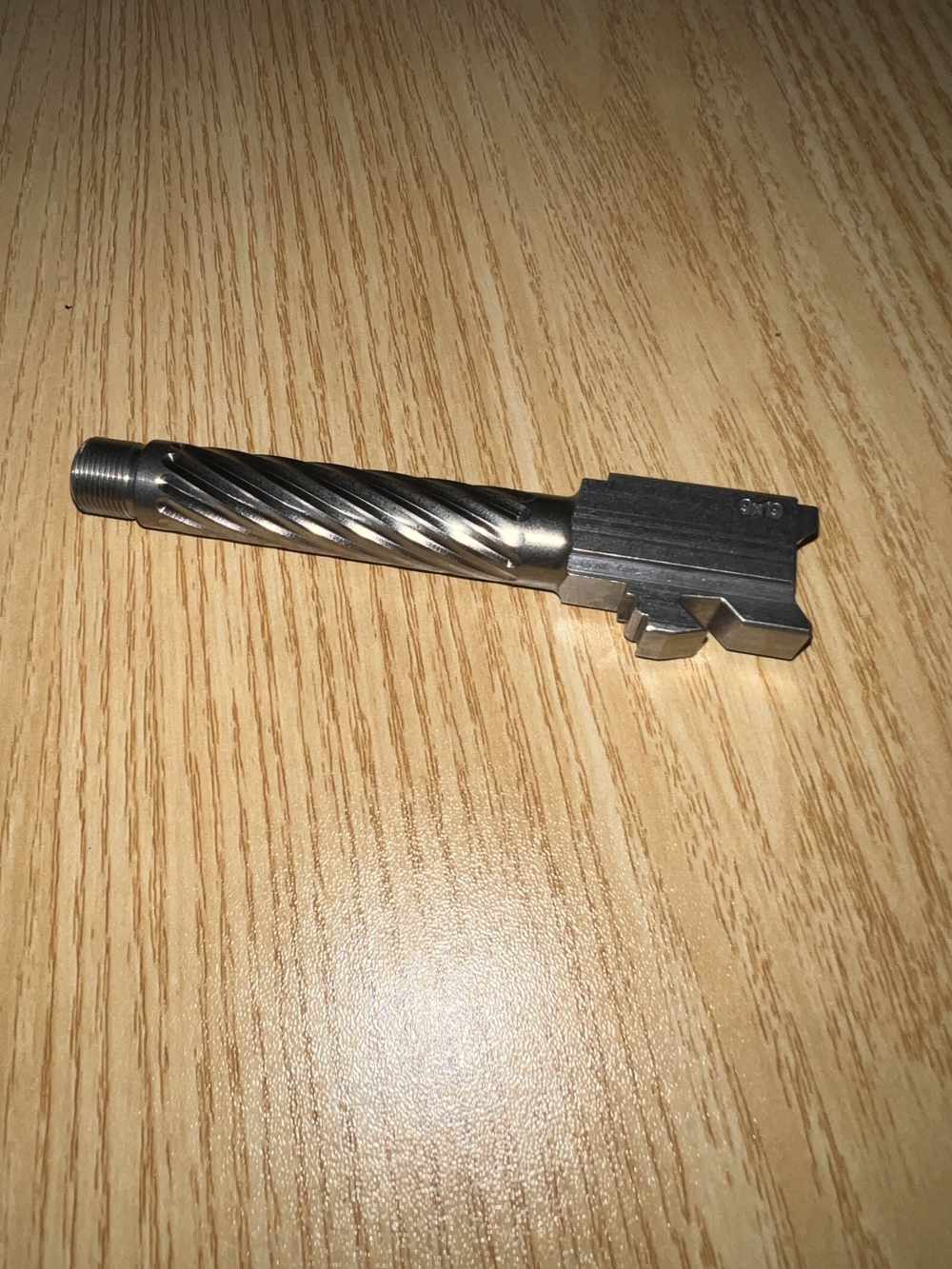NEW Stainless Spiral Threaded Fluted Barrel G19 Gen 1-4 Match-Grade -img-2