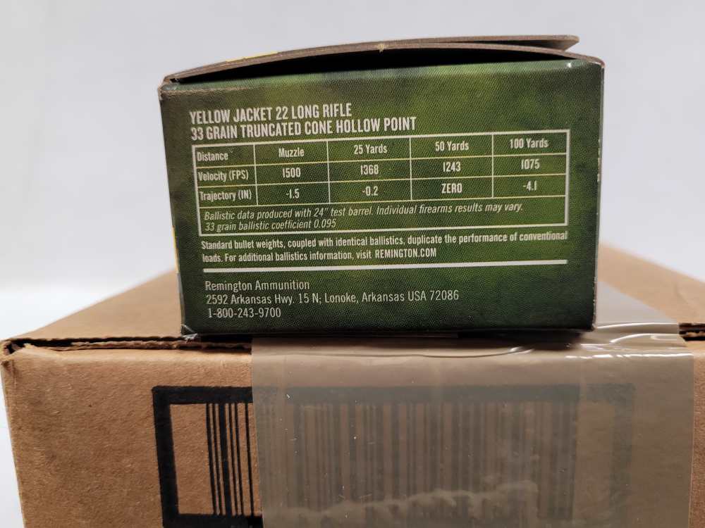 REMINGTON 22LR Yellow Jackets 2250 rd CASE! 33gr HP lifetime supply!-img-1