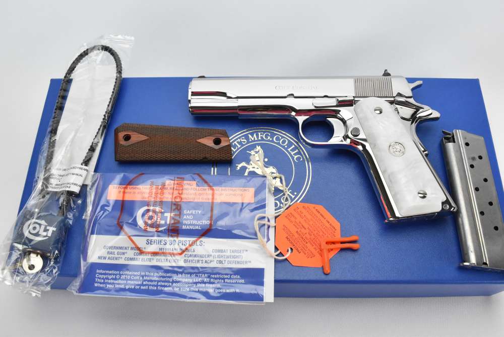 RARE Custom Shop Colt Custom .38 Super FACTORY Bright Stainless ELCEN 1911-img-16