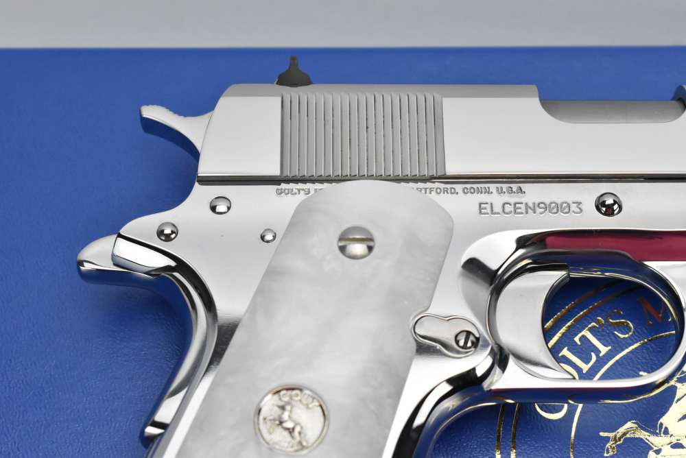 RARE Custom Shop Colt Custom .38 Super FACTORY Bright Stainless ELCEN 1911-img-6