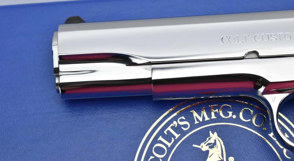 RARE Custom Shop Colt Custom .38 Super FACTORY Bright Stainless ELCEN 1911-img-2