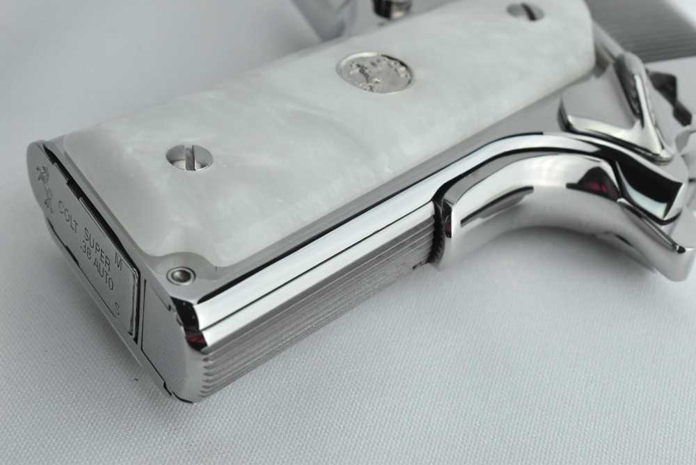 RARE Custom Shop Colt Custom .38 Super FACTORY Bright Stainless ELCEN 1911-img-12