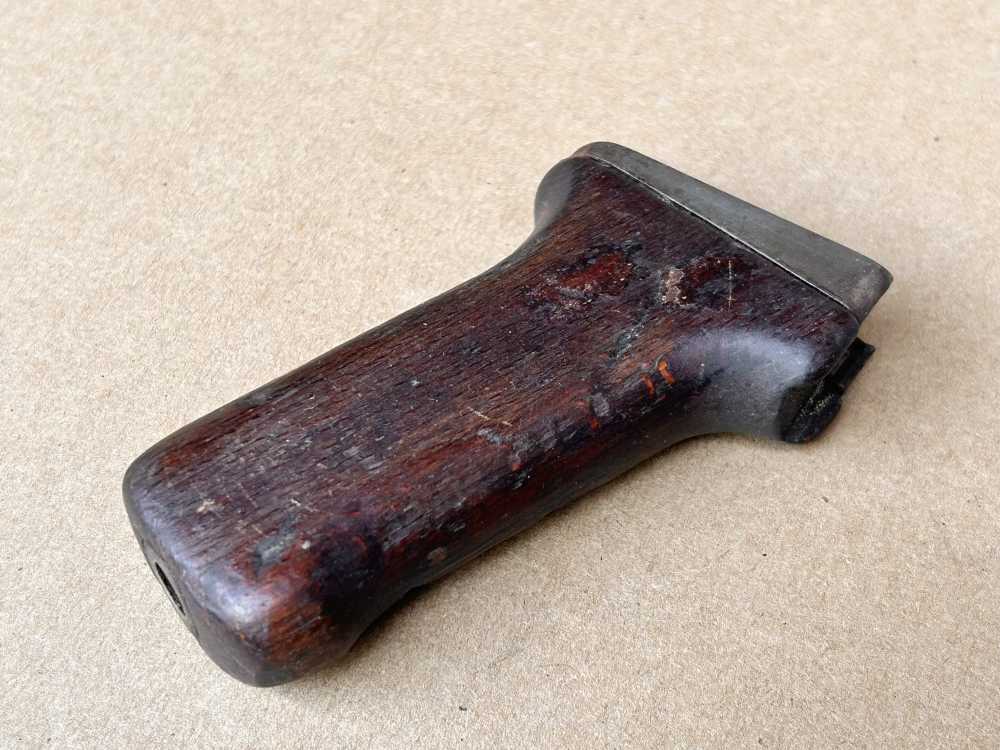 Romanian Hardwood AK Pistol Grip with Ferrule and Trench Art -img-1