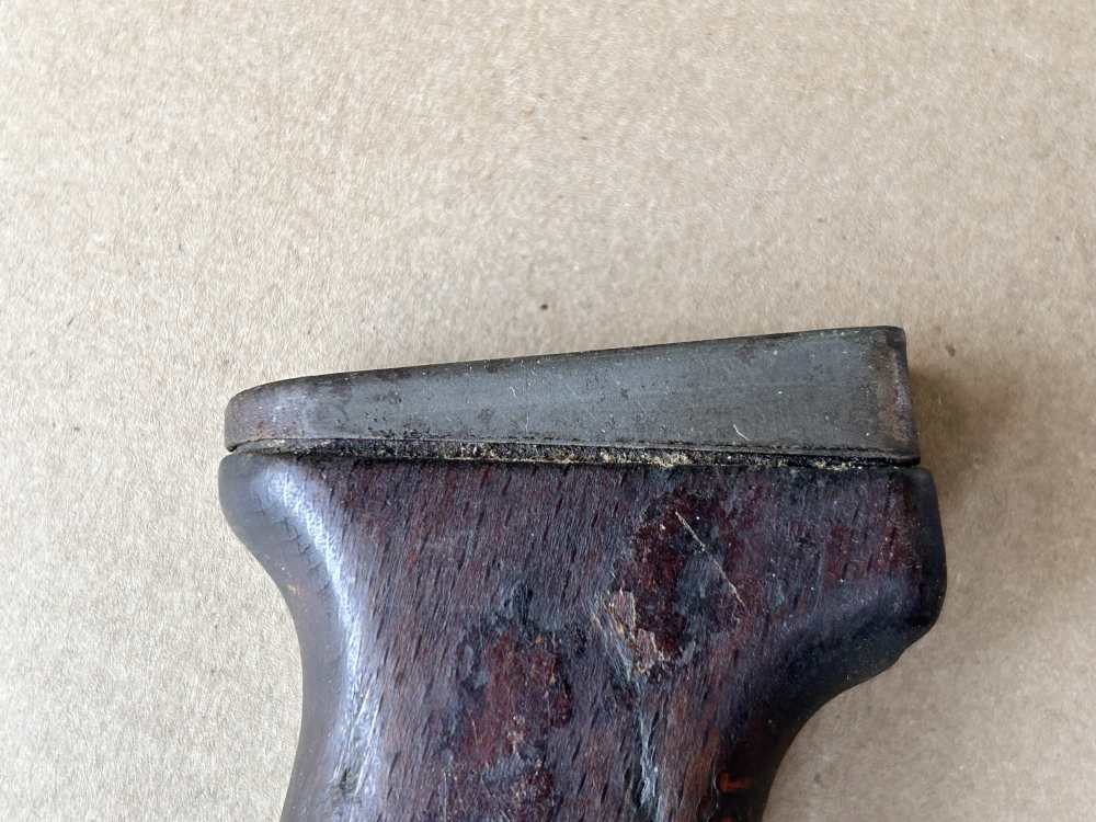 Romanian Hardwood AK Pistol Grip with Ferrule and Trench Art -img-3