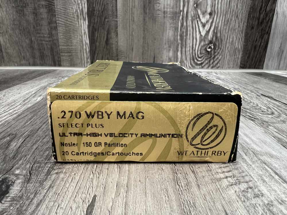 WEATHERBY 20 Rounds .270 WBY MAG 150GR Ultra-High Velocity -img-1