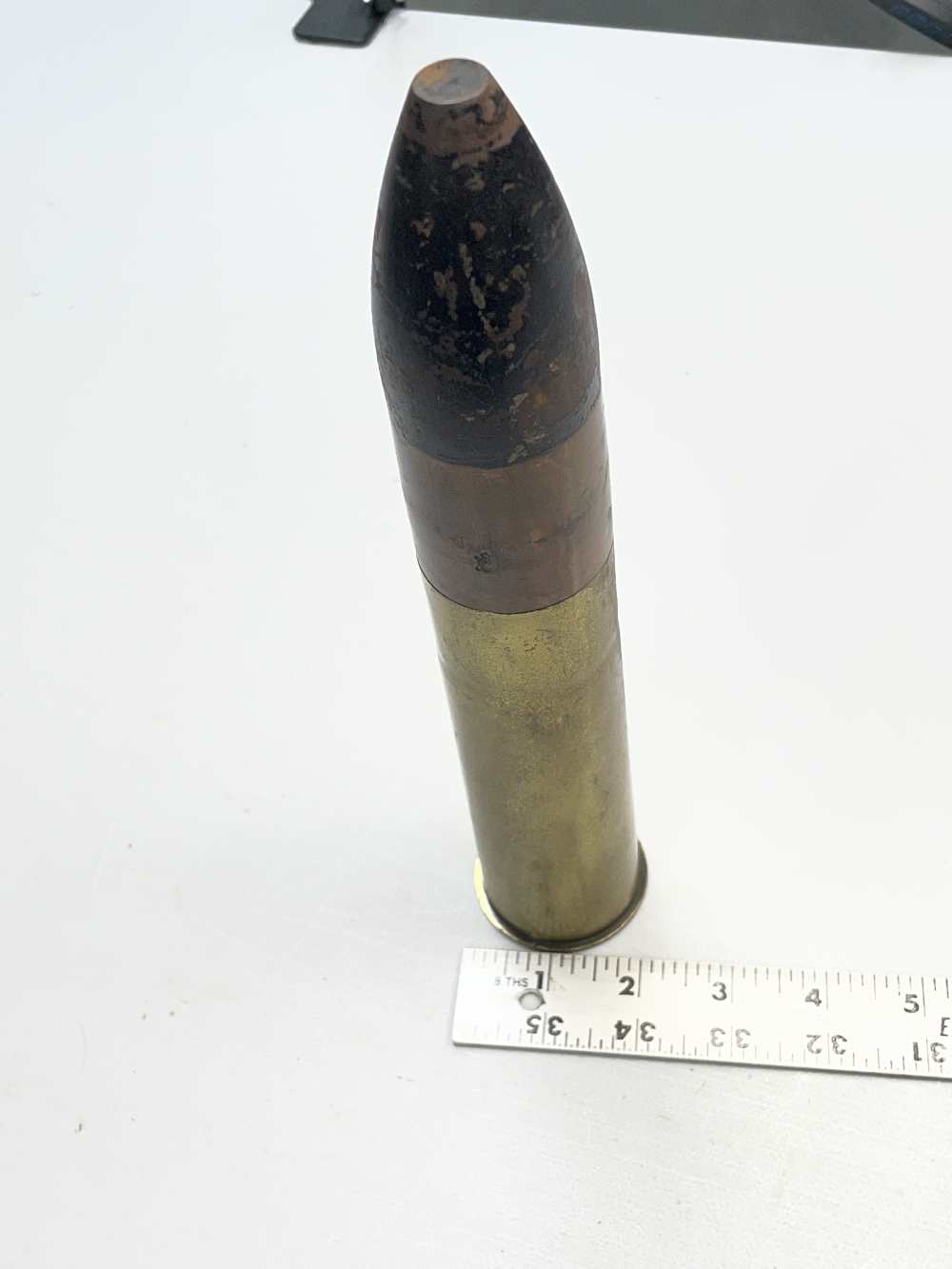 Hotchkiss 43mm 1 pounder artillery round UMC US WW1 good markings inert-img-1