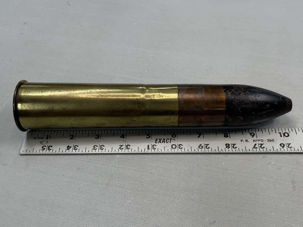 Hotchkiss 43mm 1 pounder artillery round UMC US WW1 good markings inert-img-0