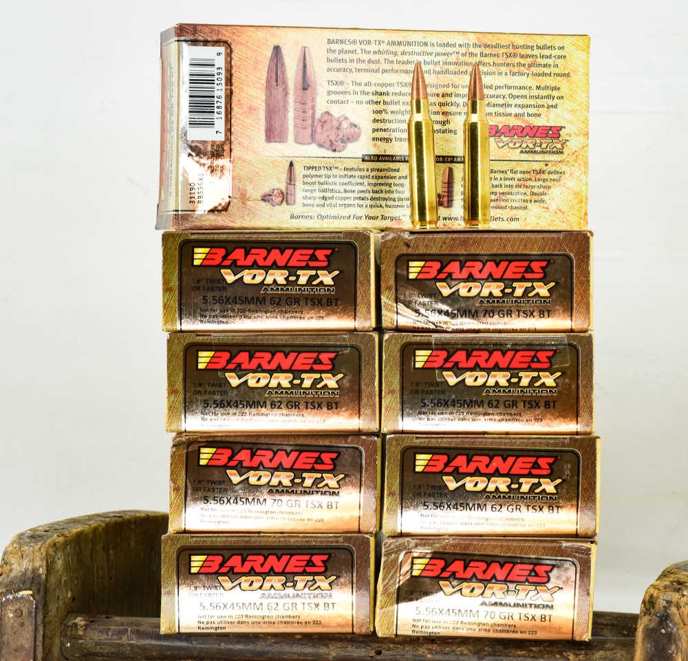 200rds Barnes VOR-TX TXS 5.56x45mm ammunition 62 gr Mfg’s SKU: 31190 10-bxs-img-3