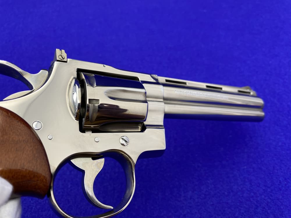 1965 Colt Python .357 Magnum Nickel 6" *NICKEL PYTHON w/ HOLLOW UNDERLUG*-img-36