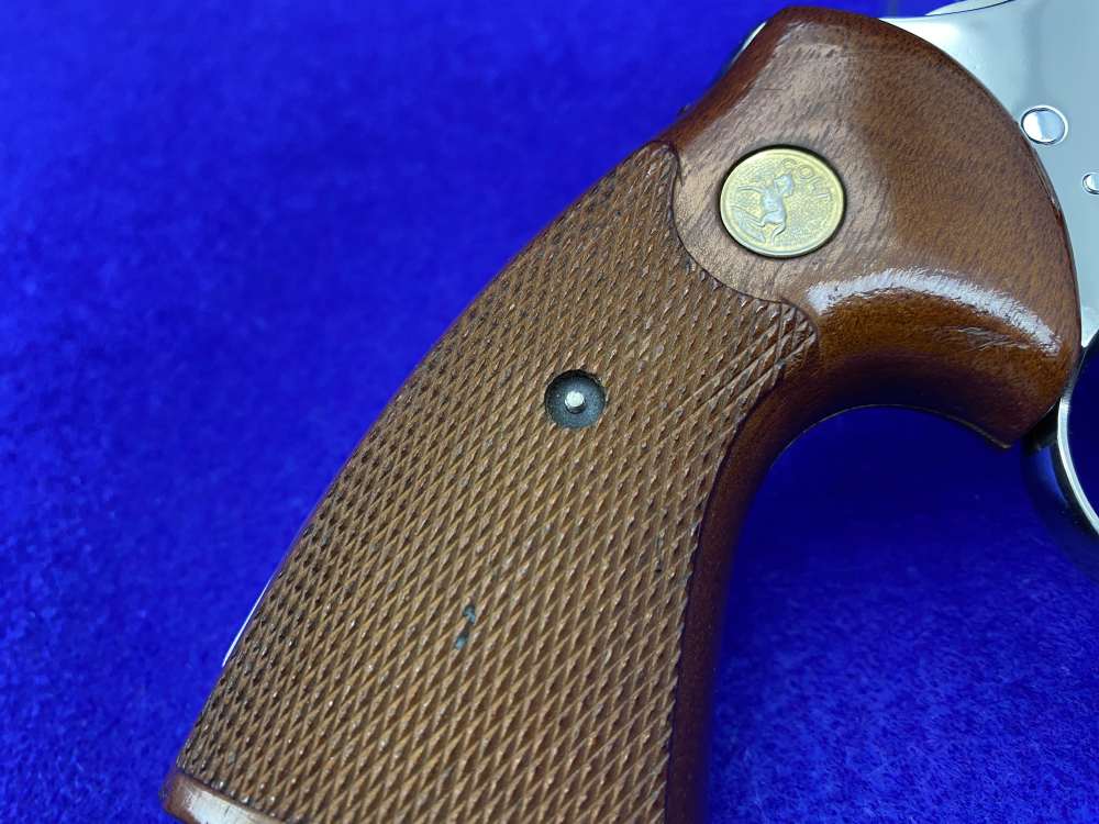 1965 Colt Python .357 Magnum Nickel 6" *NICKEL PYTHON w/ HOLLOW UNDERLUG*-img-15