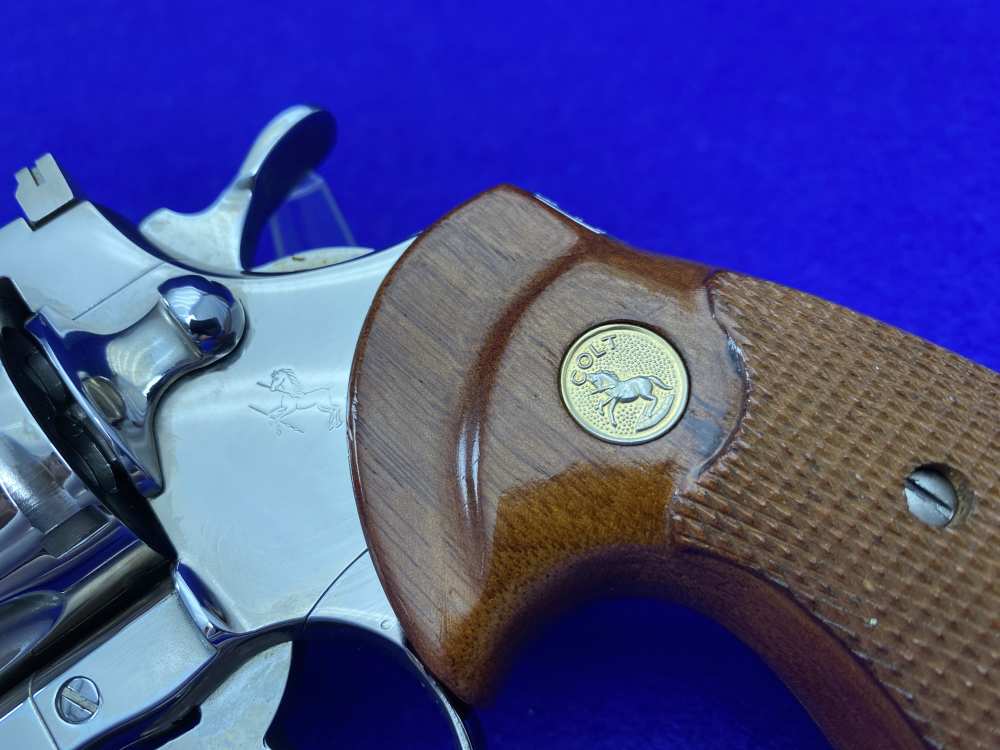 1965 Colt Python .357 Magnum Nickel 6" *NICKEL PYTHON w/ HOLLOW UNDERLUG*-img-5