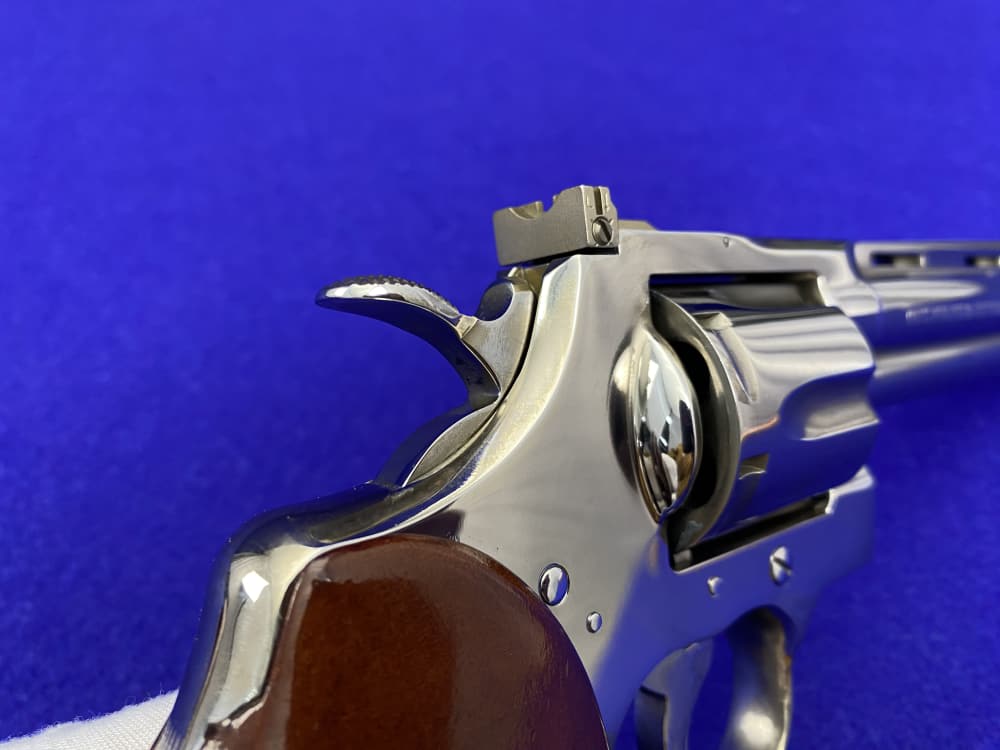 1965 Colt Python .357 Magnum Nickel 6" *NICKEL PYTHON w/ HOLLOW UNDERLUG*-img-25