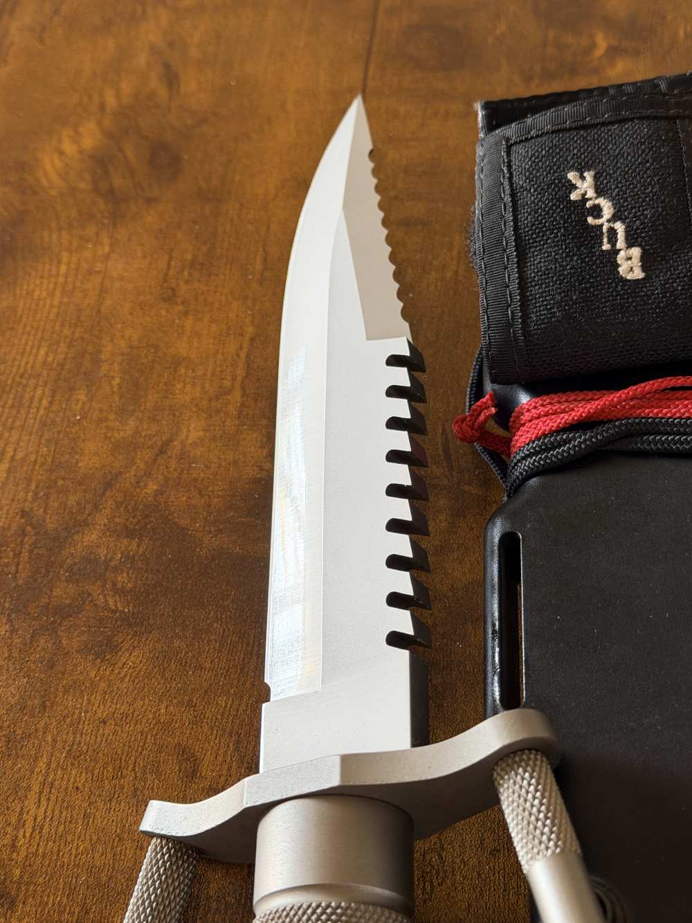 US BUCKMASTER MODEL 184 SURVIVAL KNIFE wth ORIGINAL BUCK SCABBARD & COMPASS-img-11