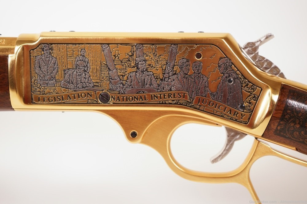Henry H010B Big Boy Brass, Trump Comm. Engraved, .45-70, Kentucky 5 of 20 -img-4