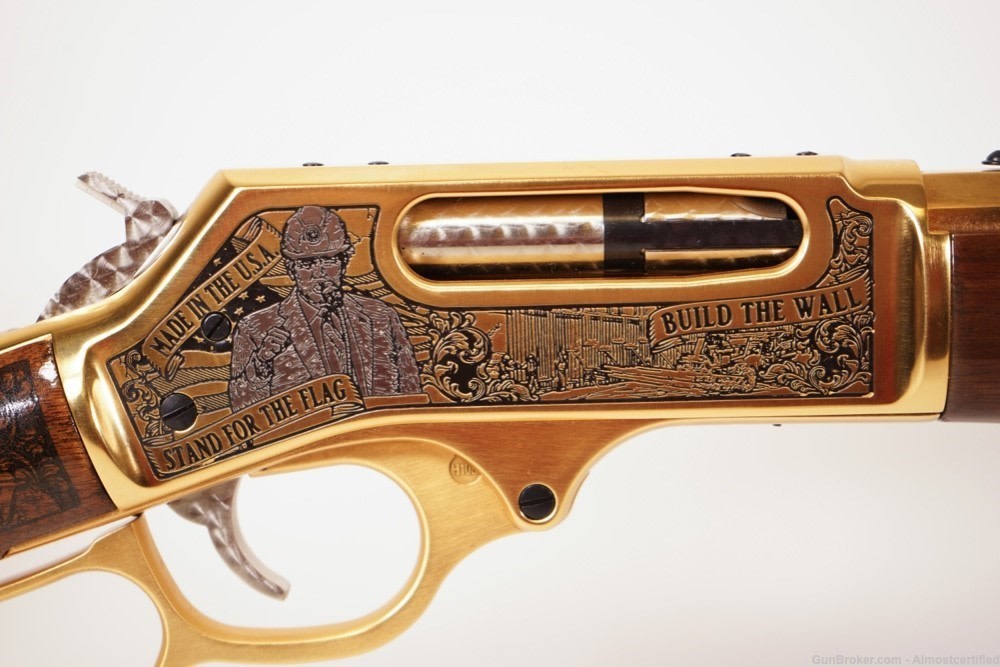 Henry H010B Big Boy Brass, Trump Comm. Engraved, .45-70, Kentucky 5 of 20 -img-12