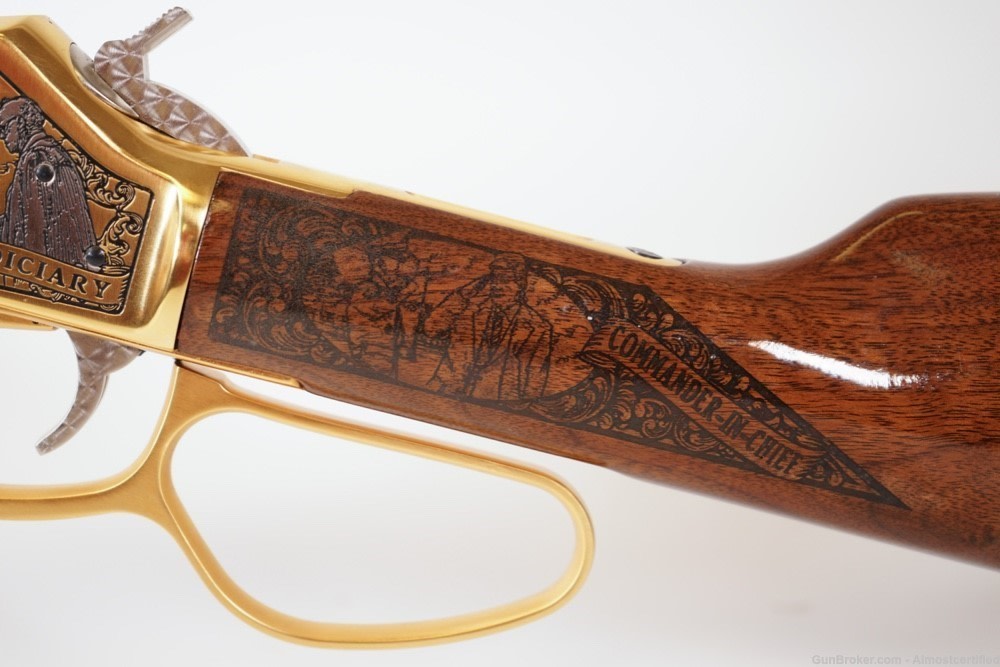 Henry H010B Big Boy Brass, Trump Comm. Engraved, .45-70, Kentucky 5 of 20 -img-3