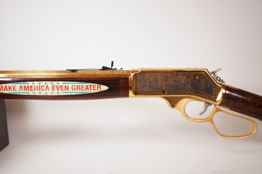 Henry H010B Big Boy Brass, Trump Comm. Engraved, .45-70, Kentucky 5 of 20 -img-1