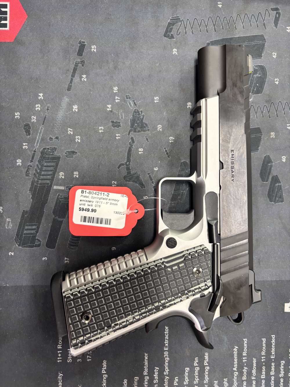 Springfield Armory 1911 Emissary AOS 5” 9mm pistol w/bix 2 magazines new-img-51