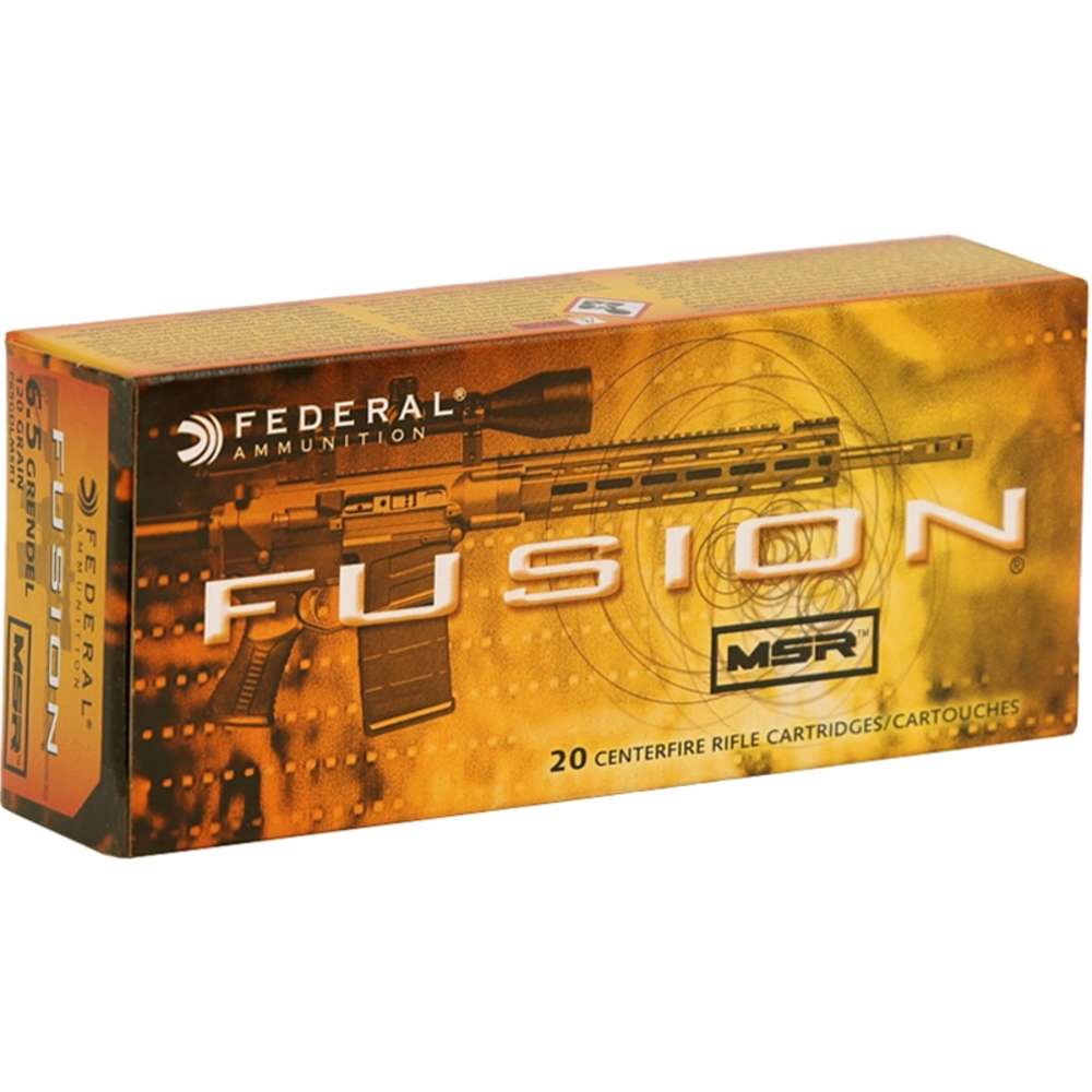 Federal Fusion MSR 6.5 Grendel Ammo 120 Grain Bonded Soft Point CASE OF 10 -img-0